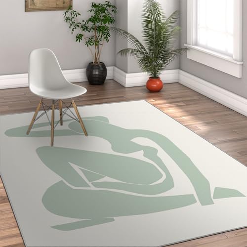 Tapis moderne élégant effet papier découpé avec support en caoutchouc durable - 4