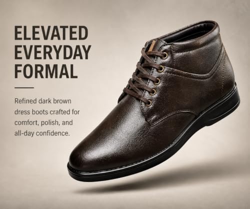 Image of Kraasa Alloy Formal Shoes for Men | Vegan Leather Lace-Up Office Shoes