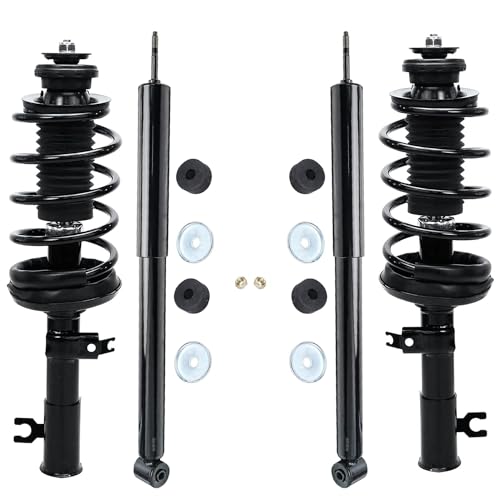Image of Detroit Axle - Struts Shocks for 2004-2011 Chevrolet Aveo Aveo5 2005-2008 Pontiac Wave 2009 2010 G3, 2 Front Struts w /Coil Spring Assembly 2 Rear Shock Absorbers Replacement Shock Suspension Kit