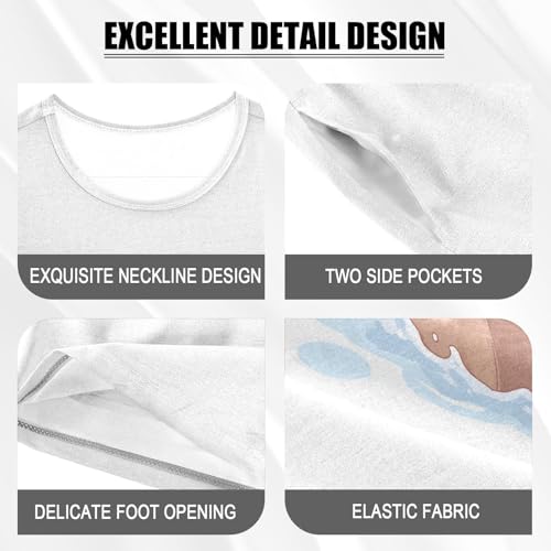 Duck Soap Heart Valentine's Day White Pajama Set Short Sleeve Sleepwear Soft Pajamas Shorts Sets Cotton PJS 5Y4