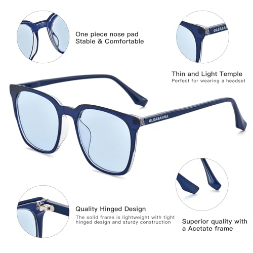 Image of 99.9% Blue Light Blocking Glasses For Men Women Anti-Fatigue Computer Gaming Sleep Glasses Reduce Eye Strain