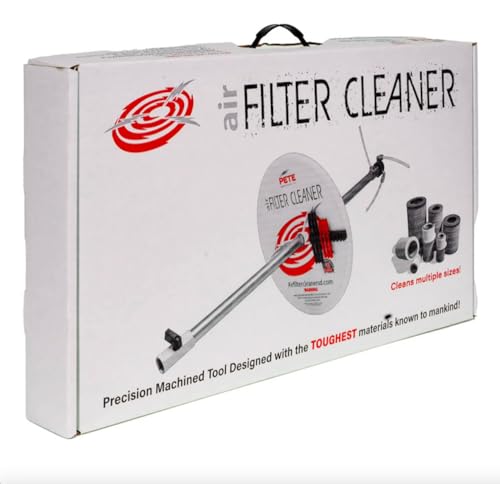 Original Air Filter Cleaner by Pete Industries - Heavy Duty Construction built to last - Made in USA - 360 Degree rotating filter cleaner