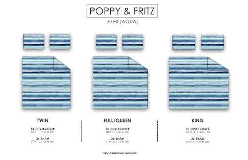 Poppy & Fritz - Queen Duvet Cover Set, Cotton Reversible Bedding With Matching Shams, Home Decor For All Seasons (Alex Blue, Queen) #TOP6