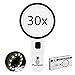 Magnifying Glass with Light, 30X Handheld Large Magnifying Glass, Lighted Magnifier with 12 LED Lights for Reading, Macular Degeneration, Seniors, Gifts for Elderly