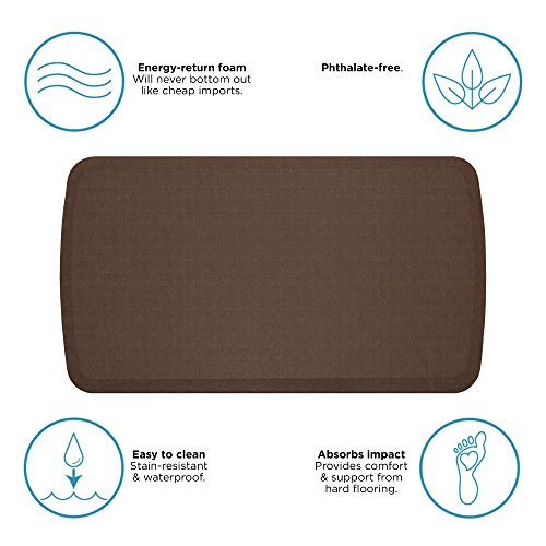 Gelpro Linen Truffle Elite Premier Gel & Foam Anti-Fatigue Kitchen Floor Comfort Mat, 20" X 36" #TOP6