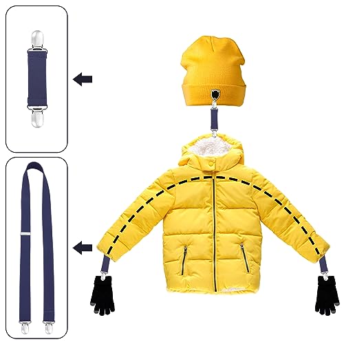 Ceenna 9 Pcs Glove Clips for Kids Adjustable Elastic Mitten Holder Winter Mitten and Hat Clips Glove Keepers Straps for Kids4
