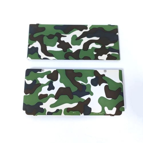 Image of Hzxkqmil Front Back Housing Shell Case Cover Top /Bottom Faceplate Plates Replacement for Nintendo New 3DS Console (Camo Green)