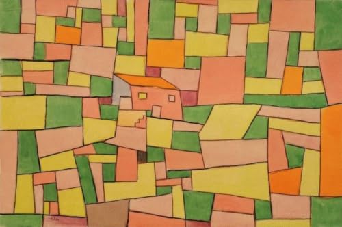 Paul Klee affiche impression abstraite paysage decoration murale salon tableau toile 50x90