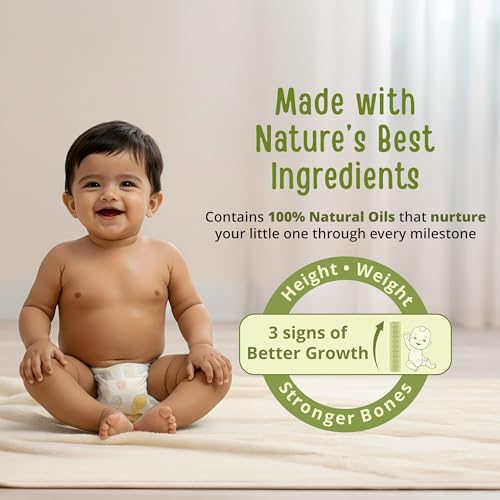 Image of LuvLap Baby Massage Oil with Almond, Virgin Coconut Oil & Vitamin E, Deep Nourishing, Skin Repair & Relaxation, Ayurvedic Non-Sticky Oil for Soft New Born Skin, 100% Natural, Derma Safe, 100ml