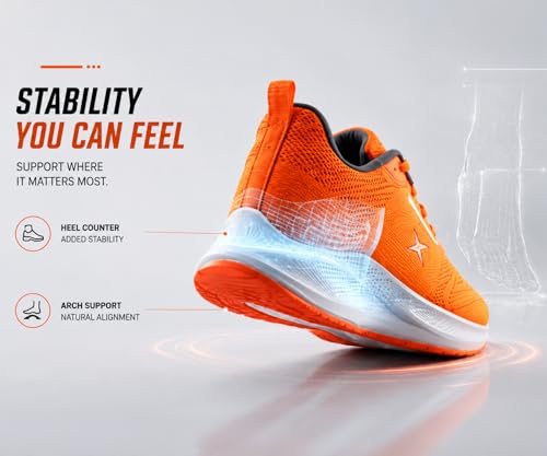 Image of Kraasa Men's Running Shoes | Breathable Mesh Upper | Lightweight Phylon Sole | Cushioned EVA Insole | Comfortable Sports & Casual Sneakers for Gym, Walking & Daily Use