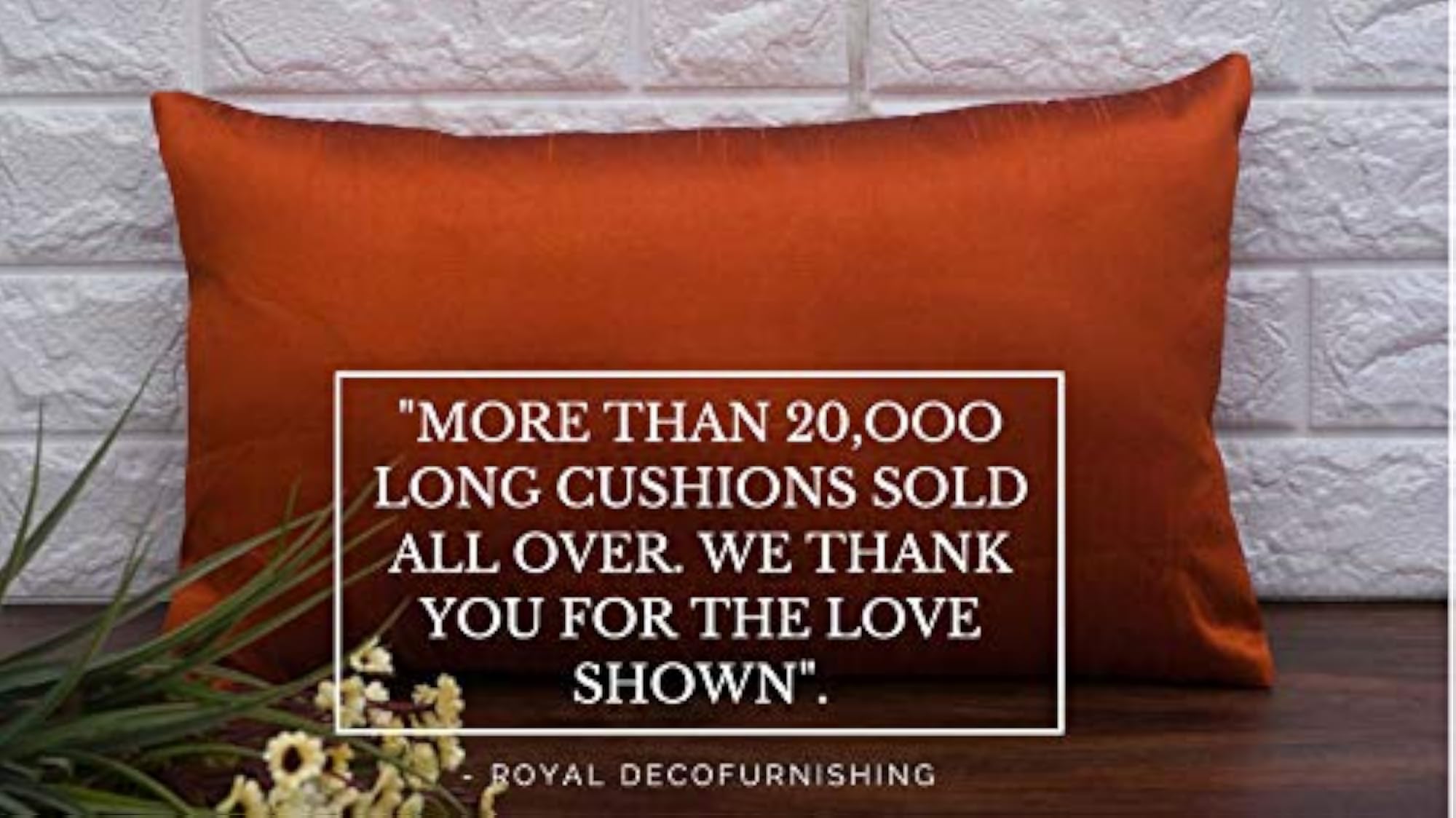 Red Brown Solid Long Rectangular Cushion Covers Set of 2