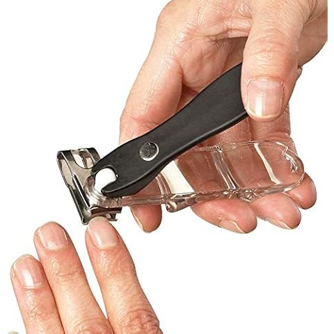 CAREOR 360 Degree Rotary Nail Clipper | Stainless Steel Sharp Blade Fingernail Toenail Clipper, Trimmer And Cutter Toe nail Clipper - Ergonomic Design To Easily Trim Finger And Toenails (Black) Cover