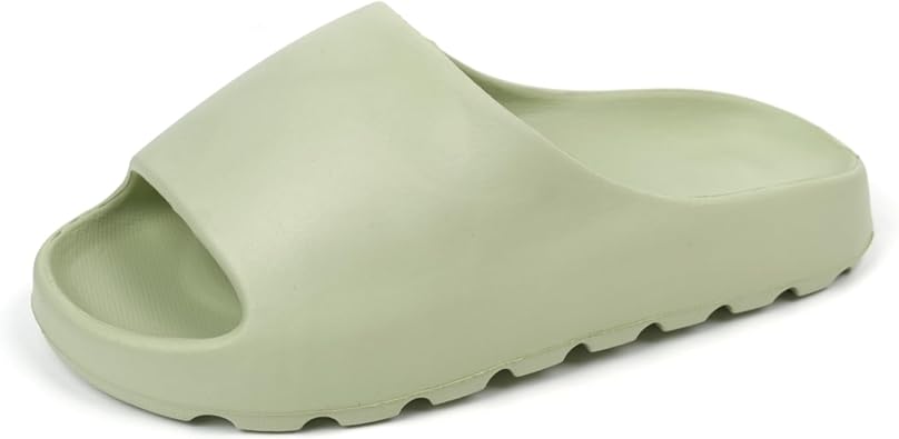 Pillow Slippers for Women and Men, EVA Cushioned Thick Sole Soft Summer Slides with Arch Support Drainage Holes Non-Slip Quick Drying Bathroom Shower Spa Pool Gym Cloud House Slides Sandals for Indoor & Outdoor
