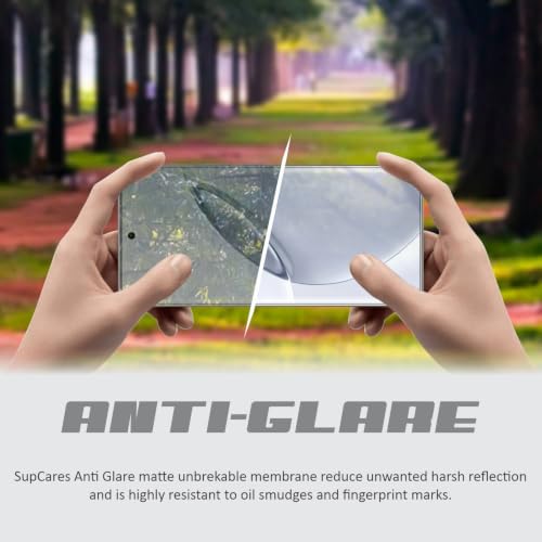 Image of SupCares TPU Anti Glare Matte Unbreakable Membrane Screen Protector for Realme 16 Pro Plus, Realme 15 and Realme 15 Pro (6.8 Inch) With Easy Self Installation Kit | Fingerprint Working | Edge to Edge