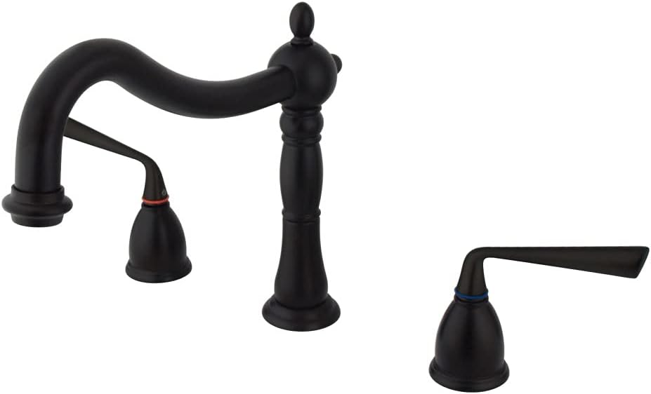 Kingston Brass KS1345ZL Silver Sage Roman Tub Faucet, Oil Rubbed Bronze