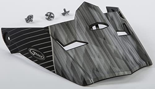 GMAX Visor with Screws for MX-46 Colfax Helmets - Matte Black/Silver - XS-Sm