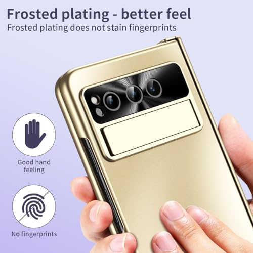 Coque rigide en polycarbonate Pixel Fold robuste antichoc dorée