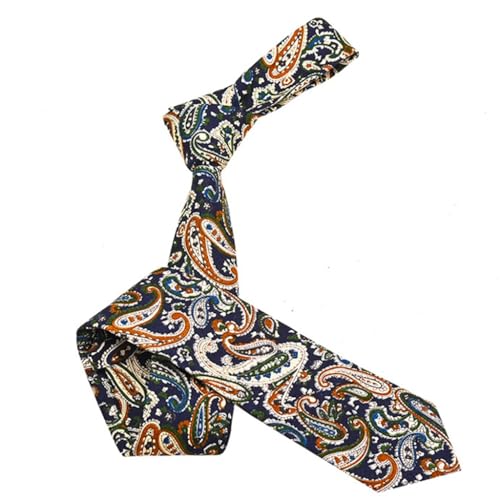 Corbata de algodón estampada para hombre con caja miniatura 5