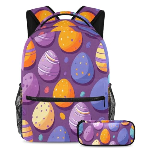 Trousse à crayons et sac à dos scolaire violet pour garçons filles