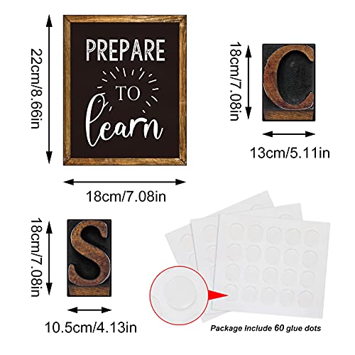 20 Pieces Classroom Bulletin Board Posters Class Rules Letter Motivational Quote Wall Poster Set Class Inspirational Decors Rustic Poster Decoration(Simple Style, 7.1 X 8.7 Inch, 5.1 X 7.1 Inch) #TOP1