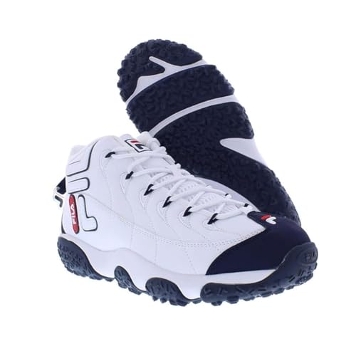 Fila Mens Snake Dancer, Color: Wht/Fnvy/Fred, Size: 7.5 (1BM00854-125-7.5)2