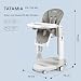 PEG Tatamia Follow Me Hochstuhl 3 in 1 ab Geburt: Hochstuhl, Liegefunktion und Wippe, 9 Höhenstufen, Doppelttablett, 6 Räder, Faltbar, 0–3 Jahre (0–15 kg), Ice