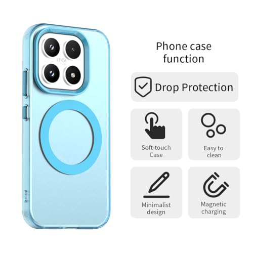 Image of for Xiaomi 17 Case Magnetic Case Anti Drop Hybrid Phone Back Cover - Blue