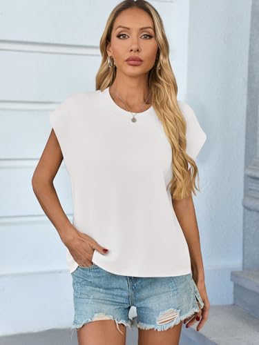Womens Sleeveless Sweater Vest Crewneck Cap Sleeve Knit Tops Trendy 2025 Summer Business Casual Shirts Tank Top4