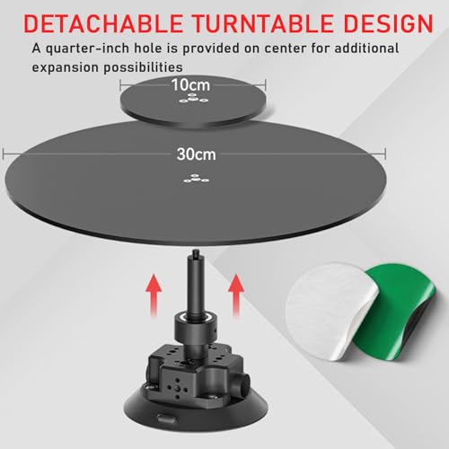 Image of 360 Spinning Camera rig, 360 Degree Spinner Professional Photography Turntable Rotating Camera Slider 360 Rotating Shooting Suction Cup Base