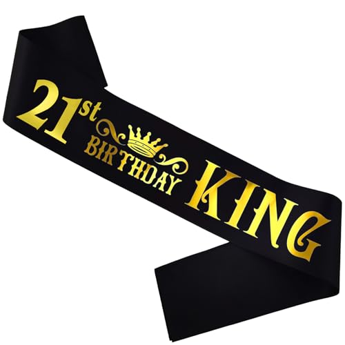 21st Birthday King Sash for Men 21st Birthday Party Decor Photo Prop idea
