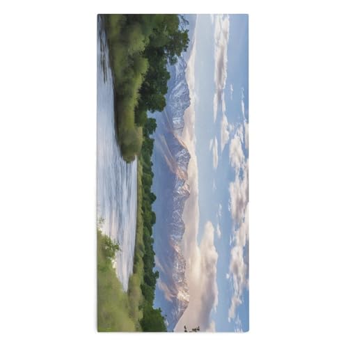 Quick Dry Microfiber Towel for Adults, Grand Teton Park, Absorbent Compact Travel Towel for Beach, Camping, Fast Drying Lightweight Sports Towel, Skin-Friendly Sand Free Beach Towel for Men Women