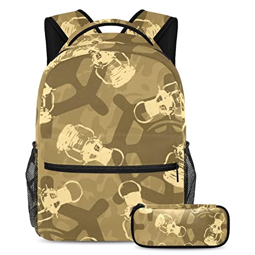 Sac à dos enfants Nautical Stories pour l'école et les sorties, ensemble avec trousse d'école