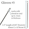 John James Glovers Needles, Size #5, 40mm in Length and 0.76mm in Diameter, Pack of 25, Triangular Point, Ideal to Pass Through Tougher Materials Such as Leather, Suede, Vinyl and Soft Plastics #3