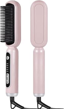 Hair Straightener Professional Hair Straight Styler Curling Iron Hair Curler Comb Straightening Brush Color Black-JoJos Bizarre Adventure1, Size 1