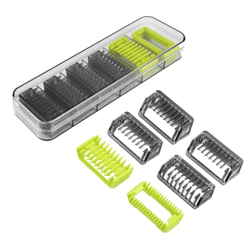 Kit Pentes Guia com Estojo para Philips One Blade - Yinke 7 peças. Conforto e Estabilidade ao se Barbear. Compatível com QP2520/21, QP2530, QP2620, QP2724 e QP2824