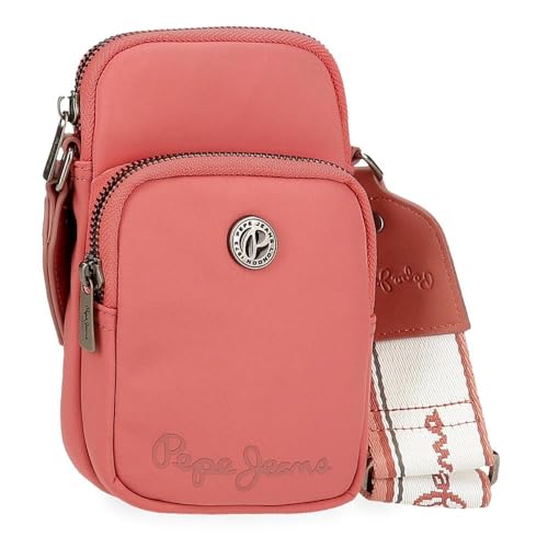 Sac téléphone portable Pepe Jeans Corin rose finitions soignées Joumma Bags