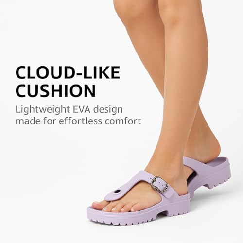 Image of ORTHO JOY Orthopedic Arch Support Sandals for Women - Comfort Slip-On Toe Post Slides with Adjustable Strap & Cushion Sole