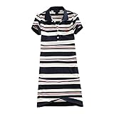 Teeuiear Women Embroidery Polo Striped Print Summer T Shirt Dress Slim Casual Mini Sport Dresses...