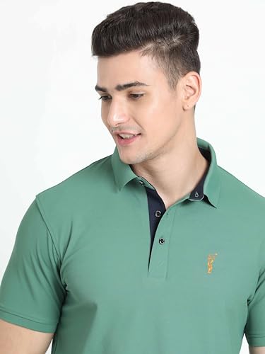 Image of STELLERS Men's Premium Regular Fit Polo T-Shirt's |Feather Touch Feel | Odour Resistant| Anti-Static| Wrinkle Free | Quick Dry | Stretchable | Lightweight | Sweat-Proof