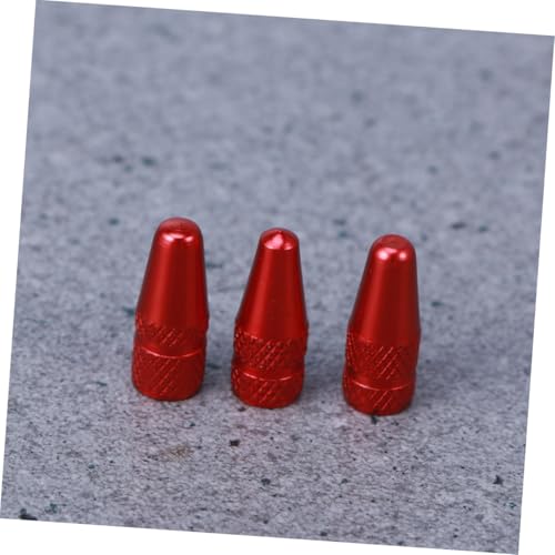 6 Und Tapones de Válvula Aluminio Rojo para Bicicleta miniatura 5