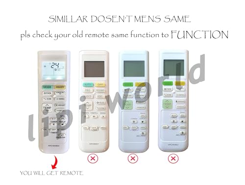 Image of LipiWorld ARC484B24 (Dew Clean WiFi) AC Remote Control (Old Remote Exactly Same Will Only Work) Compatible for Dai-kin AC Remote