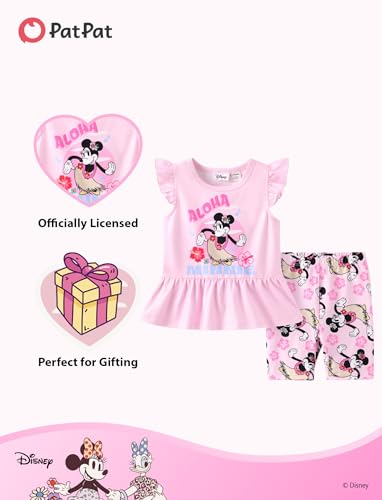 Image of Disney Minnie Mouse Frozen Princess Marvel Toddler Girls Clothes Long Sleeve Sweatshirt + Leggings 2pcs Outfits Set 2-6Y