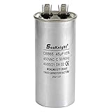 BlueNatHxRPR 45 uF MFD AC Capacitor Single Run Capacitor Withstand Voltage 450V AC