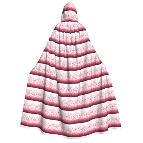Cape à capuche imprimé pétales roses 190 cm : finis les costumes inconfortables