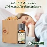 sagl.tirol® Zestaw z drewna limby z wiórkami limby i 10 ml olejku limby – zapach limby i dekoracja z sosny limby – zrównoważone produkty z drewna limby, kostki limby, zapach limby – naturalny