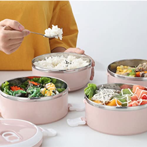 Contenitore portapranzo impilabile in acciaio inox con scomparto isolante, 3 colori a scelta (blu)