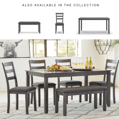 Signature Design by Ashley 6-Piece Dining Table Set with Bench, Gray - image 7