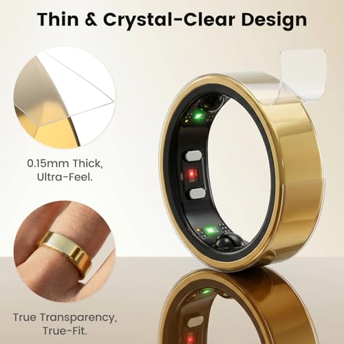 10 Pack Cover Compatible with RingConn Gen 2/Gen 2 Air | Invisible-Thin Clarity Ring Protector | Scratch-Resistant for D - Additional View