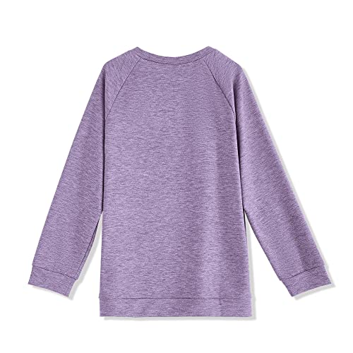 Image of Apbondy Girls Shirts Casual Long Sleeve Crewneck Loose Striped Sweatshirts Pullover Tops