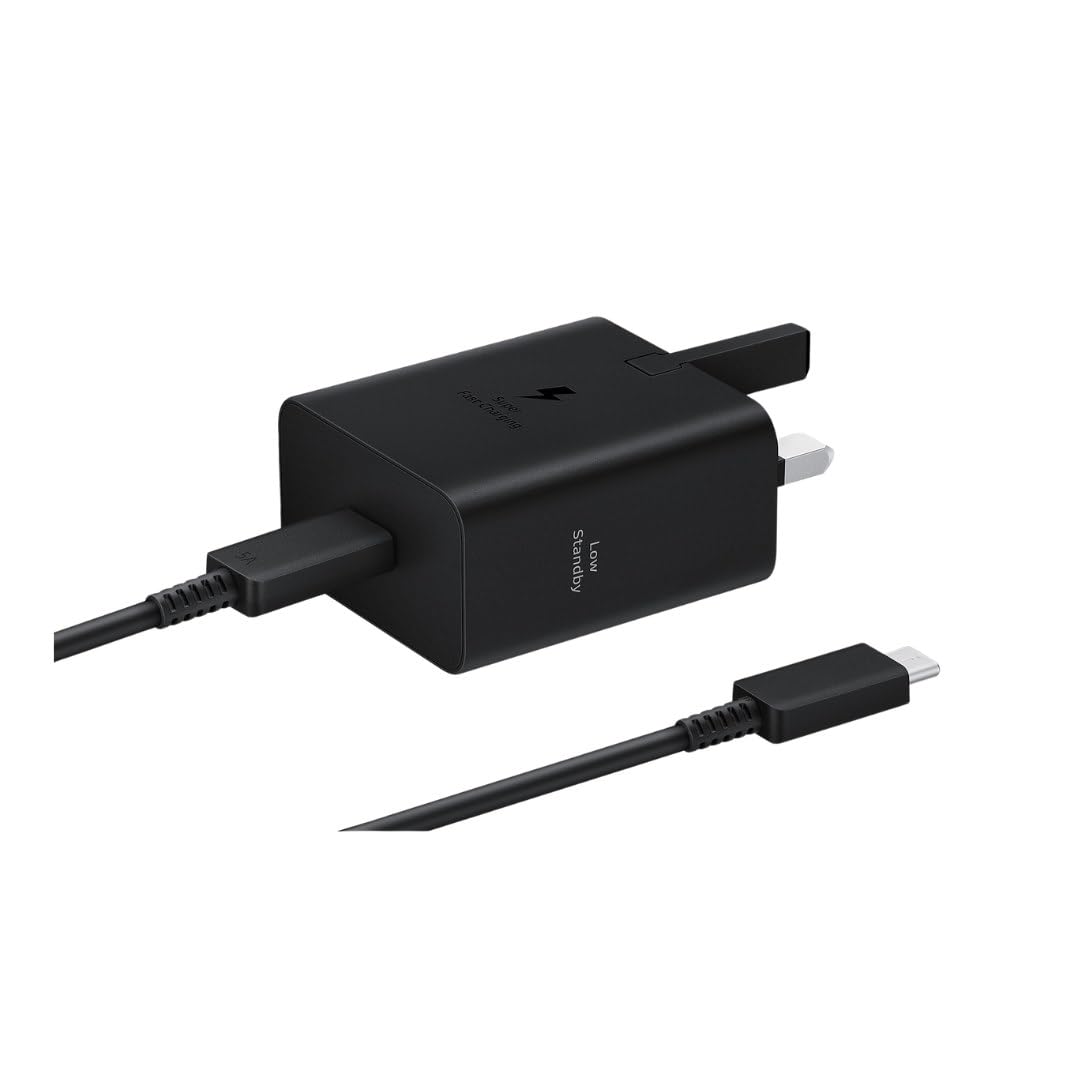 SamsungGalaxy Official 45W Super Fast Charging Travel Adapter (with USB-C to C Data Cable), Black